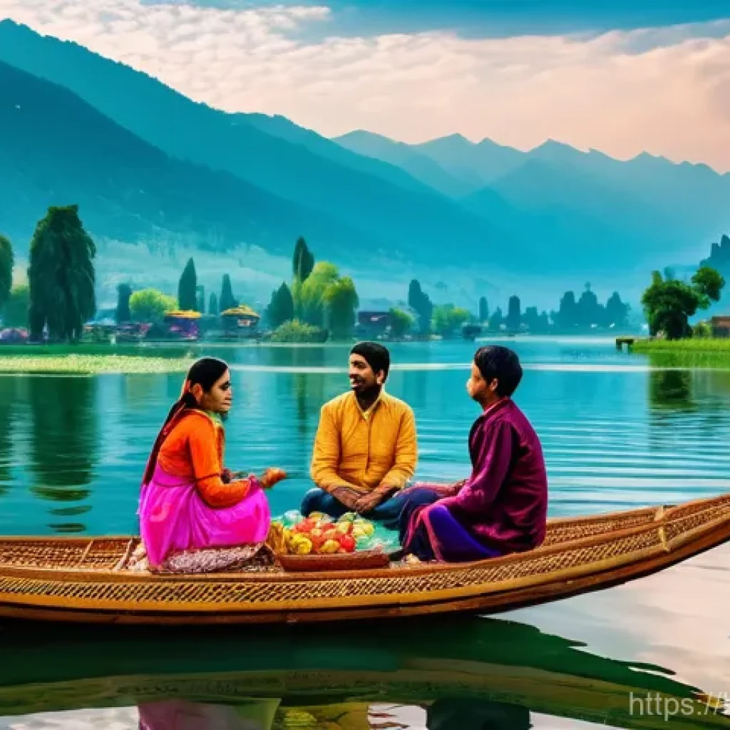 이색피크닉 플로팅 피크닉 - **Floating Family Picnic on a Serene Lake:** A vibrant, high-definition image depicting a cheerful I...