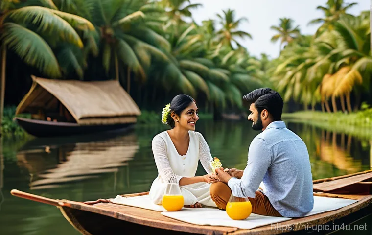 이색피크닉 플로팅 피크닉 - **Floating Family Picnic on a Serene Lake:** A vibrant, high-definition image depicting a cheerful I...