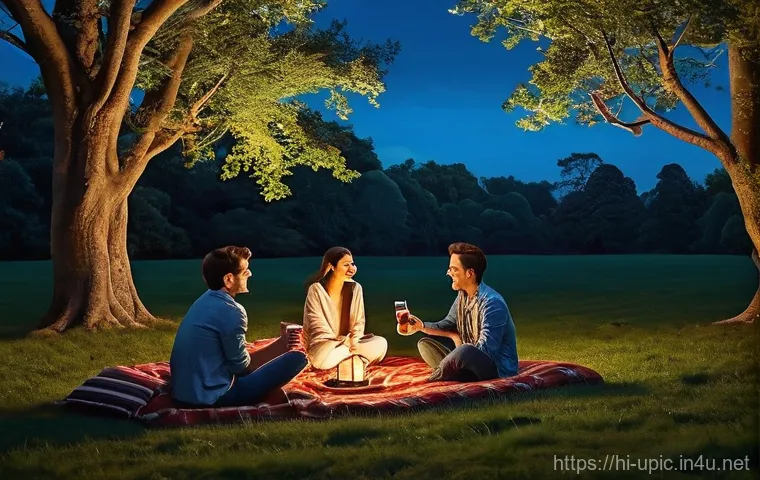 이색피크닉 용품 쇼핑 리스트 - **Prompt 1: Lakeside Relaxation and Gourmet Delights**
    "A picturesque picnic scene by a tranquil...